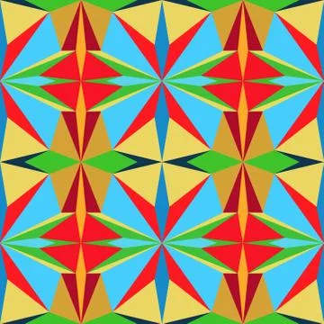 Abstract seamless colourful pattern geometric backgrounds vector design Stock Illustration