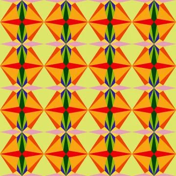 Abstract seamless colourful pattern geometric backgrounds vector design Stock Illustration