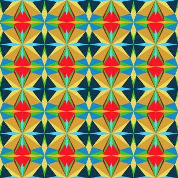 Abstract seamless colourful pattern geometric backgrounds vector design Stock Illustration