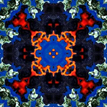 Abstract seamless complicated pattern with infernal elements background Stock Illustration