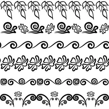 Abstract seamless contour pattern Stock Illustration
