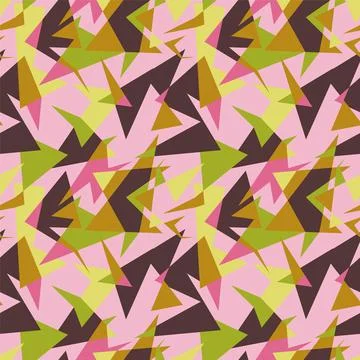 Abstract seamless curved triangle chaotic geometry pattern  스톡 일러스트