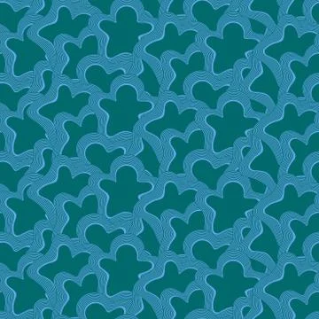 Abstract seamless curves Stock Illustration