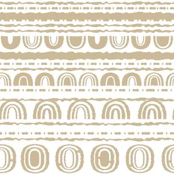 Abstract seamless cute repeat endless pattern. Ovals, semicircles, rainbows,  イラスト素材