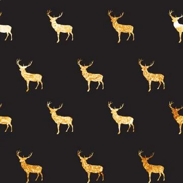 Abstract Seamless deer pattern background. Vector Illustration Illustrazione stock