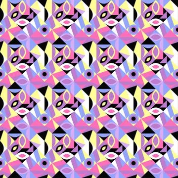 Abstract seamless diagonal mosaic pattern background design Stock Illustration