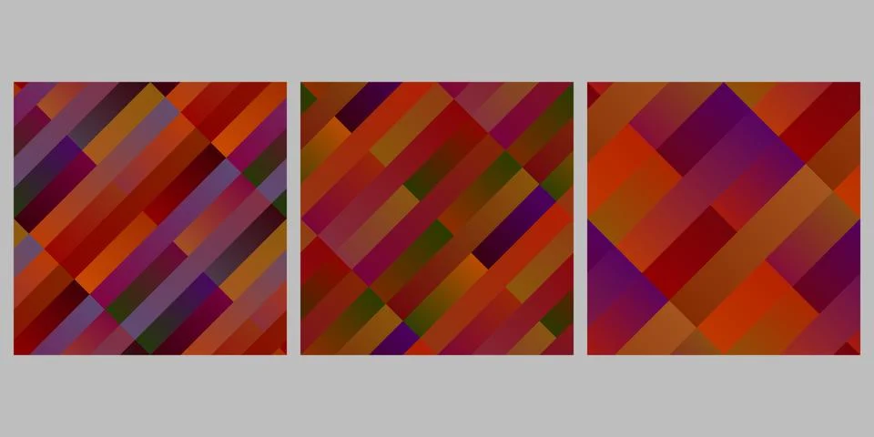 Abstract seamless diagonal stripe pattern background design set イラスト素材