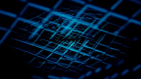 Abstract seamless digital background. Lens flare blue lines. Iridescent glare Stock Footage 246926822