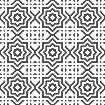 Abstract seamless dot arabic star shapes pattern Illustration