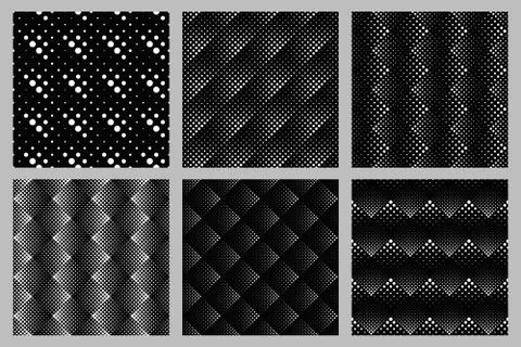 Abstract seamless dot pattern background design set Illustrazione stock