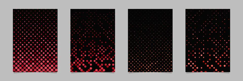 Abstract seamless dot pattern page template sets Иллюстрация