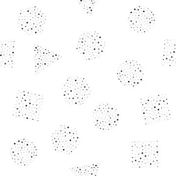 Abstract seamless dot shapes background Stock Illustration