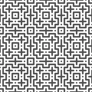 Abstract seamless dot square cross shapes pattern Illustration
