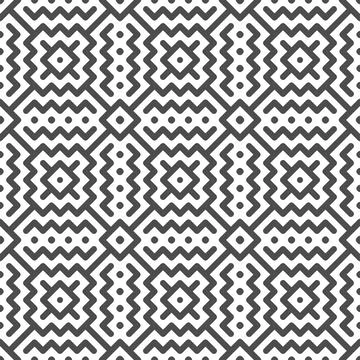 Abstract seamless dot square zigzag shapes pattern Illustration