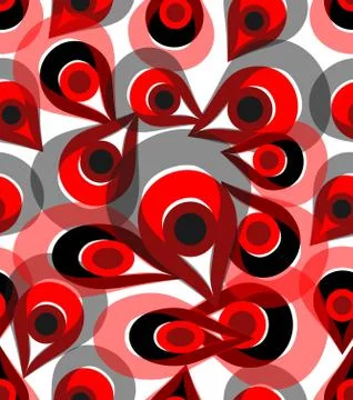 Abstract seamless drop background in black and red design Stock Illustration