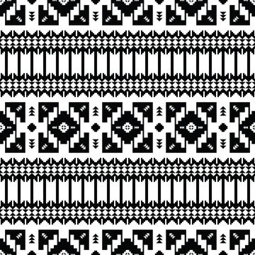 Abstract seamless ethnic pattern. Traditional tribal style with native motif. Stock Illustration
