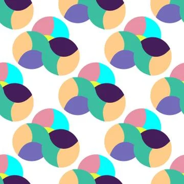 Abstract seamless flat background, composition from colorful spheres Stock Illustration