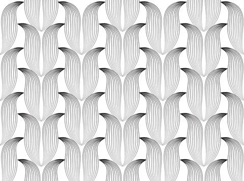 Abstract seamless floral linear pattern. Arabic line ornament 库存插图
