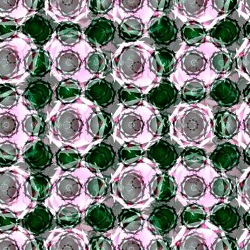 Abstract seamless floral mosaic pattern Stock Illustration