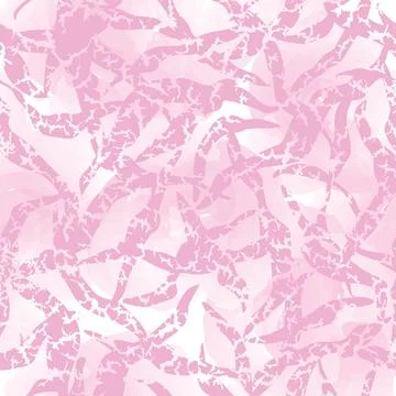 Abstract seamless floral pattern with dots and ripple lines. Stock Illustration