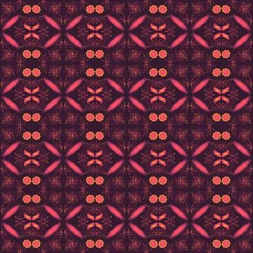 Abstract seamless floral pattern exotic shapes backgrounds Stock Illustration