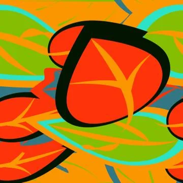 Abstract seamless floral pattern exotic shapes backgrounds Stock Illustration