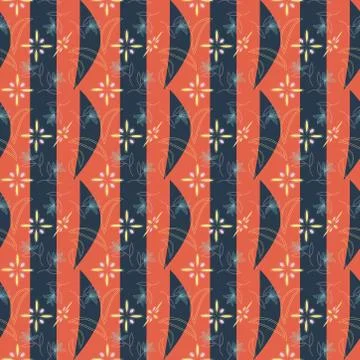 Abstract seamless floral pattern exotic shapes backgrounds Stock Illustration
