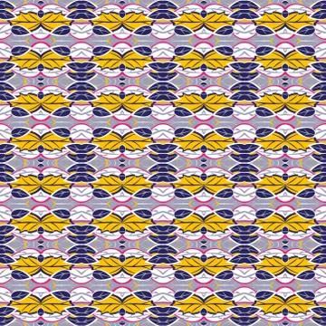 Abstract seamless floral pattern exotic shapes backgrounds Stock Illustration