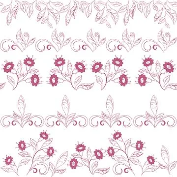 Abstract seamless floral pattern Stock Illustration
