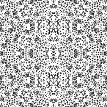 Abstract Seamless Floral Pattern Stock Illustration