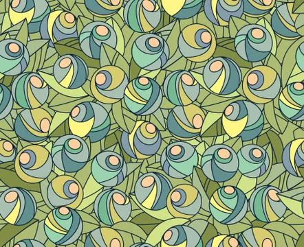 Abstract seamless floral pattern Stock Illustration