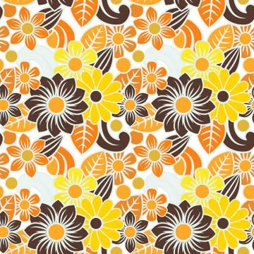 Abstract seamless floral pattern Stock Illustration