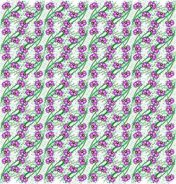 Abstract Seamless Floral Pattern Stock Illustration