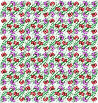 Abstract Seamless Floral Pattern Stock Illustration
