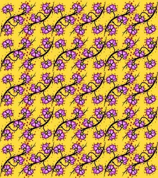 Abstract Seamless Floral Pattern Stock Illustration