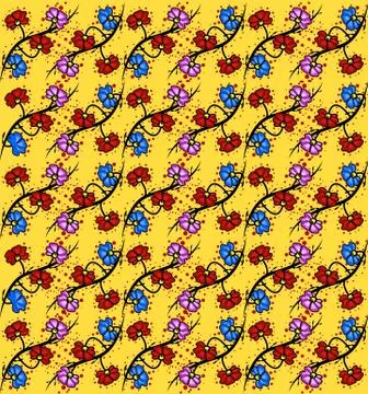 Abstract Seamless Floral Pattern Stock-Illustration