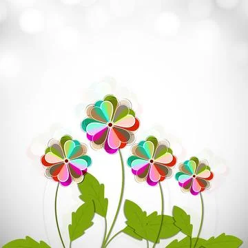 Abstract seamless floral pattern. 库存插图