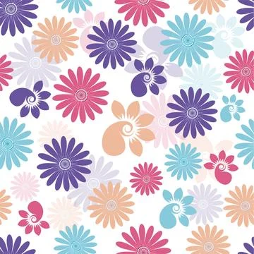 Abstract seamless floral pattern. 스톡 일러스트