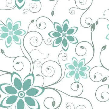 Abstract seamless floral pattern. Stock Illustration
