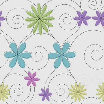 Abstract seamless floral pattern. Stock Illustration