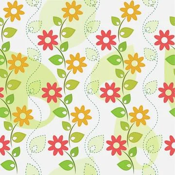 Abstract seamless floral pattern. Stockillustratie