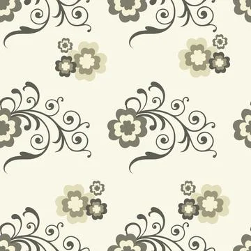 Abstract seamless floral pattern. Stock Illustration