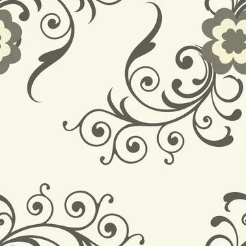Abstract seamless floral pattern. イラスト素材