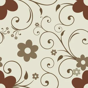 Abstract seamless floral pattern. Stock Illustration