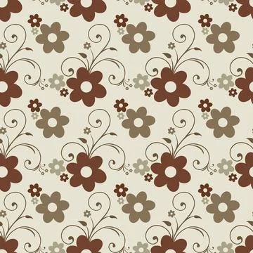 Abstract seamless floral pattern. Stock Illustration
