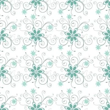 Abstract seamless floral pattern. Stock Illustration
