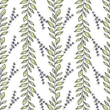 Abstract seamless floral romantic pattern for wallpaper design. Decorative te Stock Illustration