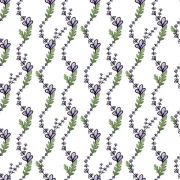Abstract seamless floral romantic pattern for wallpaper design. Decorative te Stock Illustration