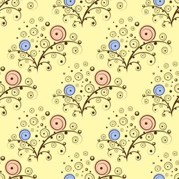 Abstract seamless flower elements Stock Illustration