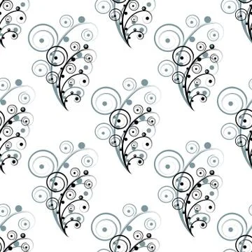 Abstract seamless flower elements Stock Illustration